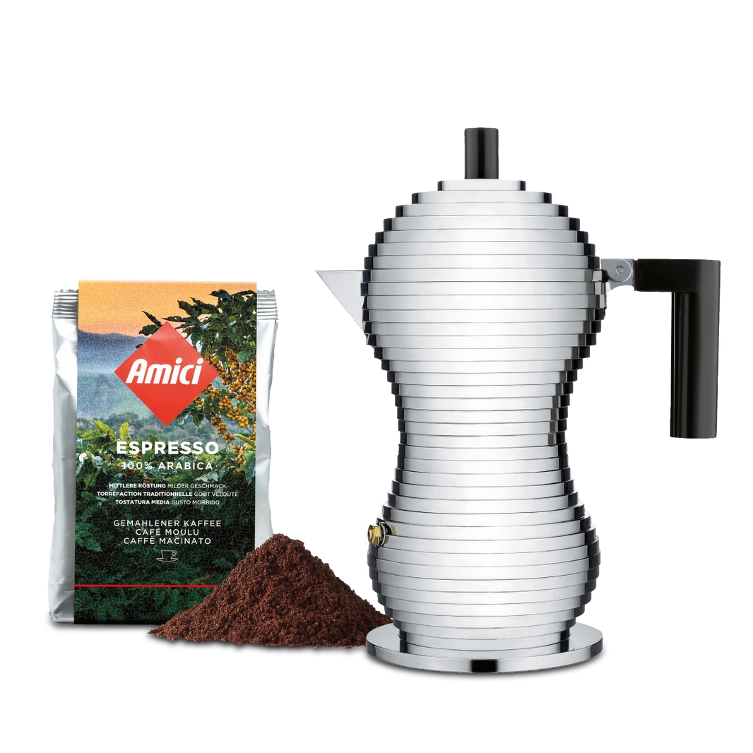 Moka Pulcina 6 Tassen mit geschenktem Kaffee Ihrer Wahl